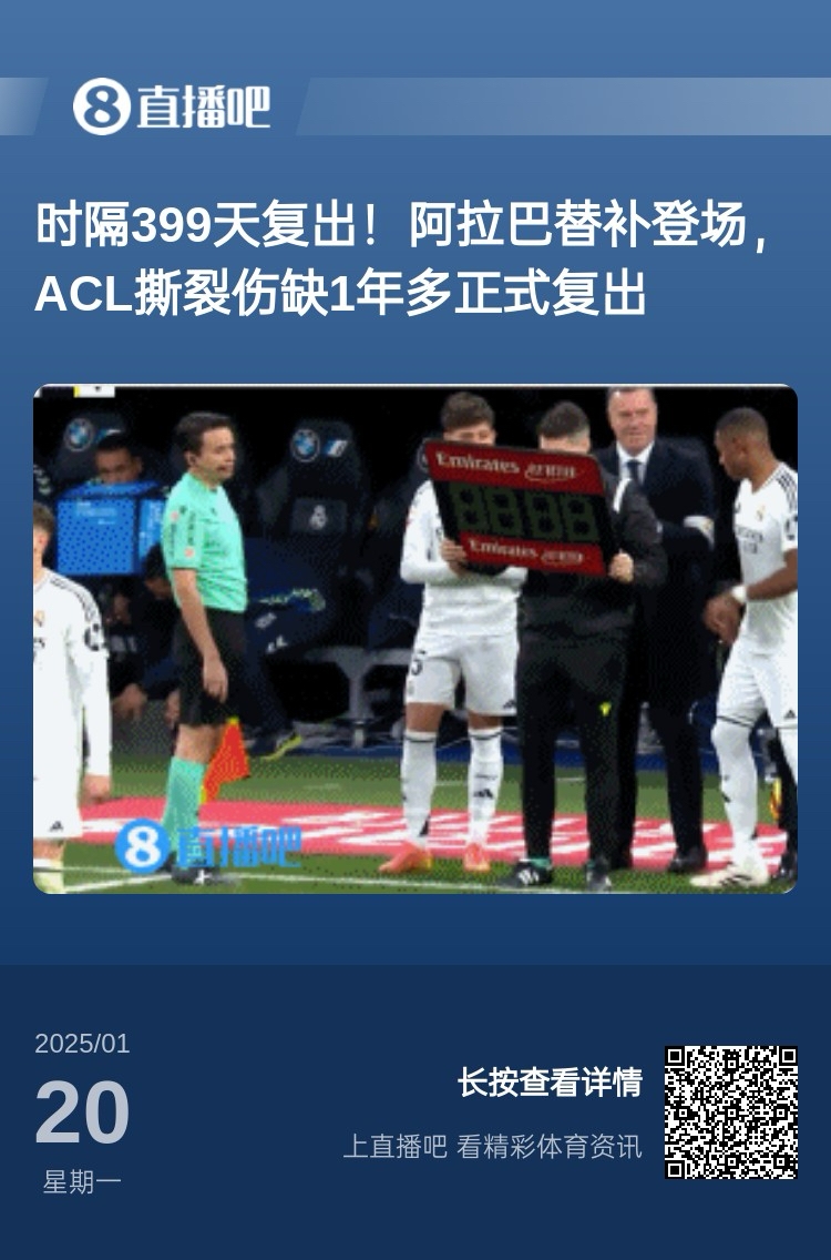 劉星也成玻璃人了！阿拉巴重傷399天后復出，時隔15天又遭遇傷病