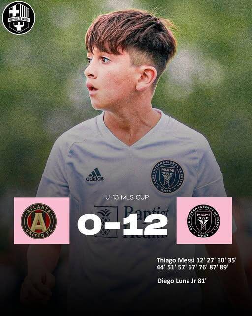  假新聞！梅西兒子U13比賽單場1人轟11球，多家媒體報(bào)道后刪除新聞