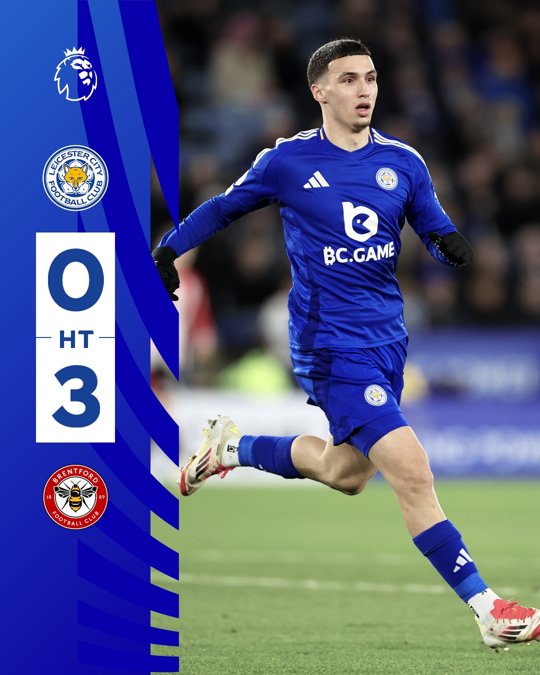  半場0-3！萊斯特若不進球輸球，將主場6連敗0進球創(chuàng)歷史最糟戰(zhàn)績