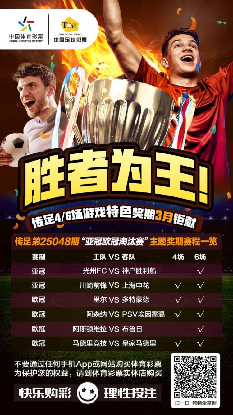  勝者為王！傳足特色獎(jiǎng)期第25048期聚焦亞冠歐冠淘汰賽