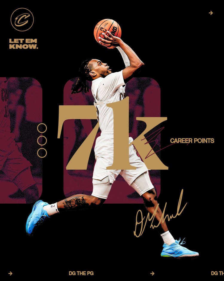 未來可期！加蘭騎士生涯得分達(dá)到7000分 隊(duì)史第11位！